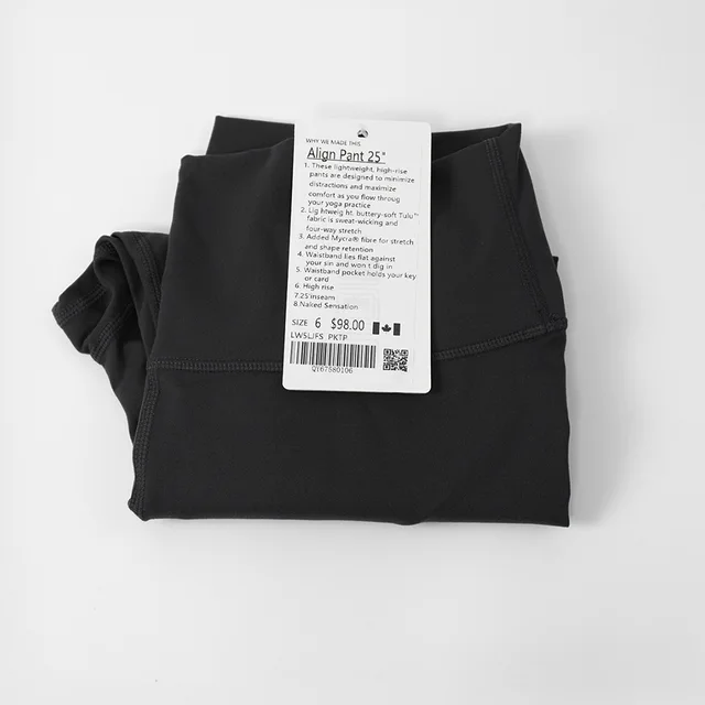 Lulu Classic2.0 High Waist Yoga Leggings Fitness Women Sports Pants Tight Athletic High-rise Buttery Soft Gym Clothe Custom Logo Black