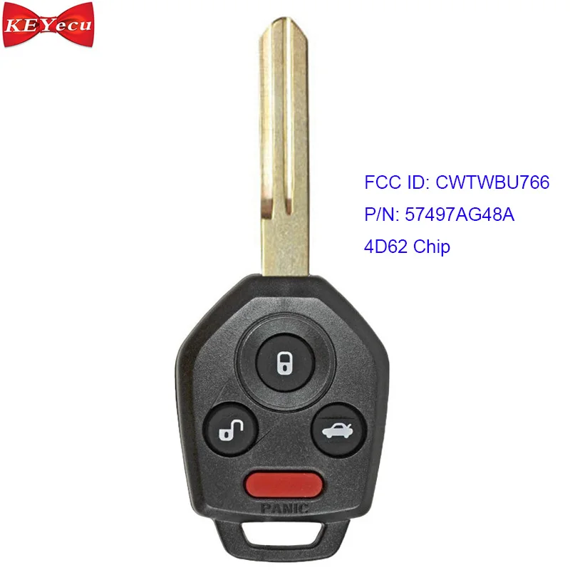 KEYECU для Subaru Legacy Outback Tribeca 2009 2010 дистанционный брелок FCC ID: CWTWBU766 4D62 чип