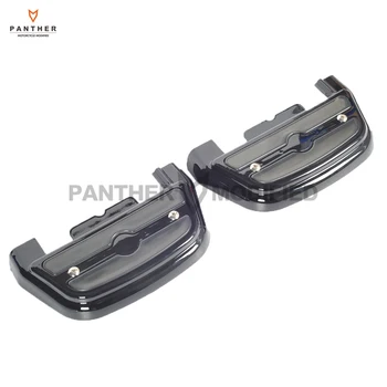 

Black LED Motorcycle Rear Passenger Footboard Lights Case for Harley Touring Trike Softail 1984-2018
