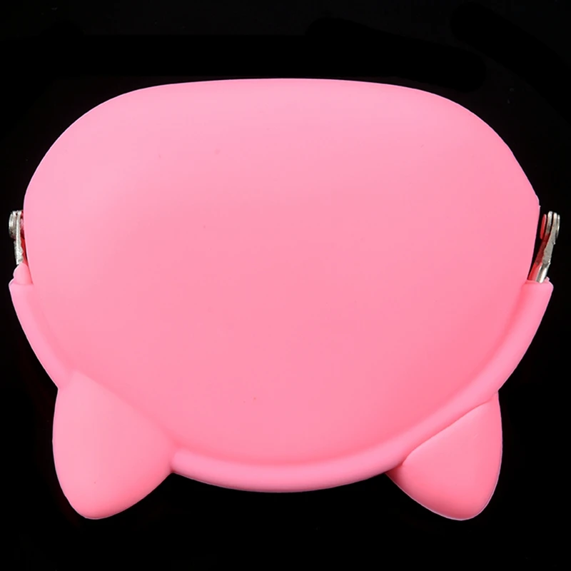 Женский кошелек для девочек Kawaii милые Мультяшные животные силиконовый Желейный Кошелек для монет детский подарок розовый поросенок
