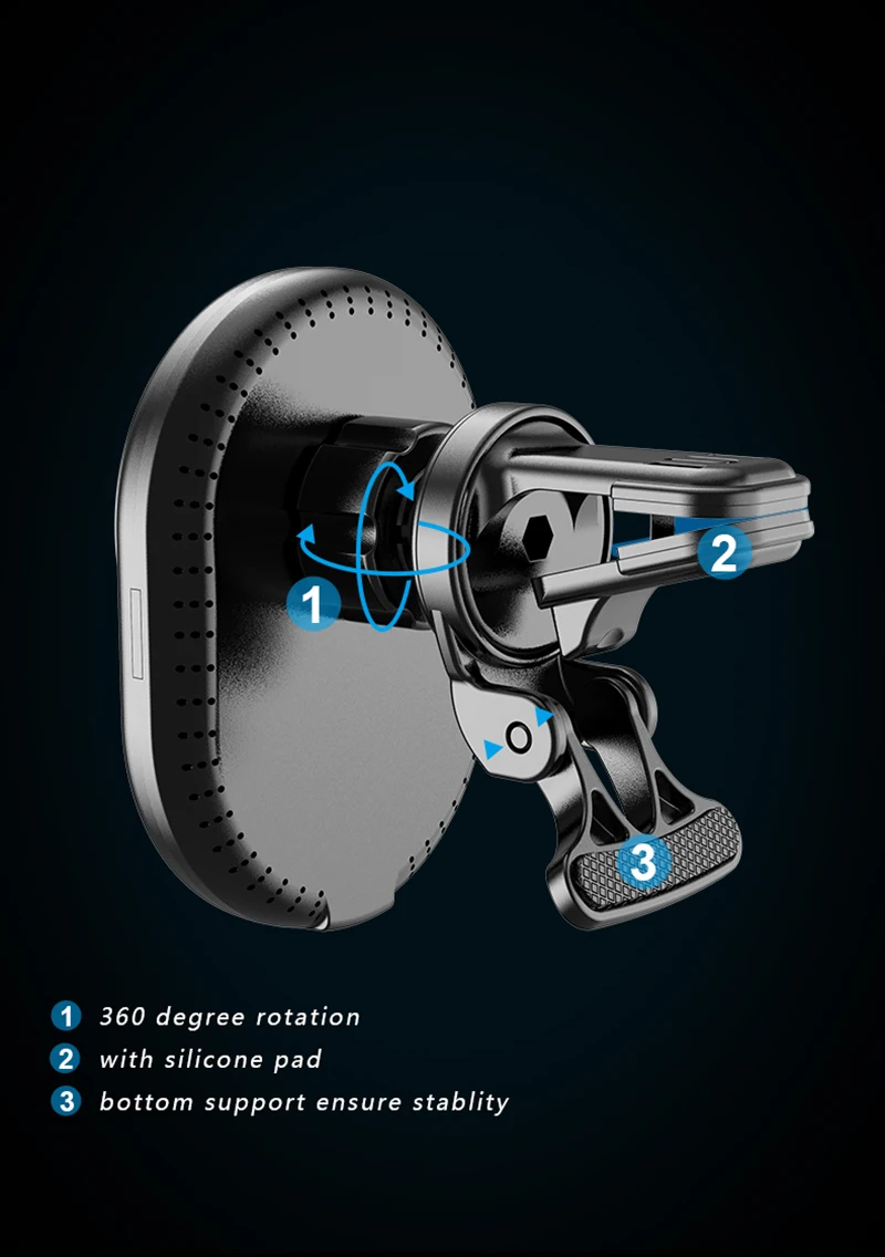 15W Magnet Car Wireless Charger Phone Car Charger Wireless Holder Air Vent for iPhone 13 pro max mini Qi Wireless Fast Charging samsung wireless charging pad