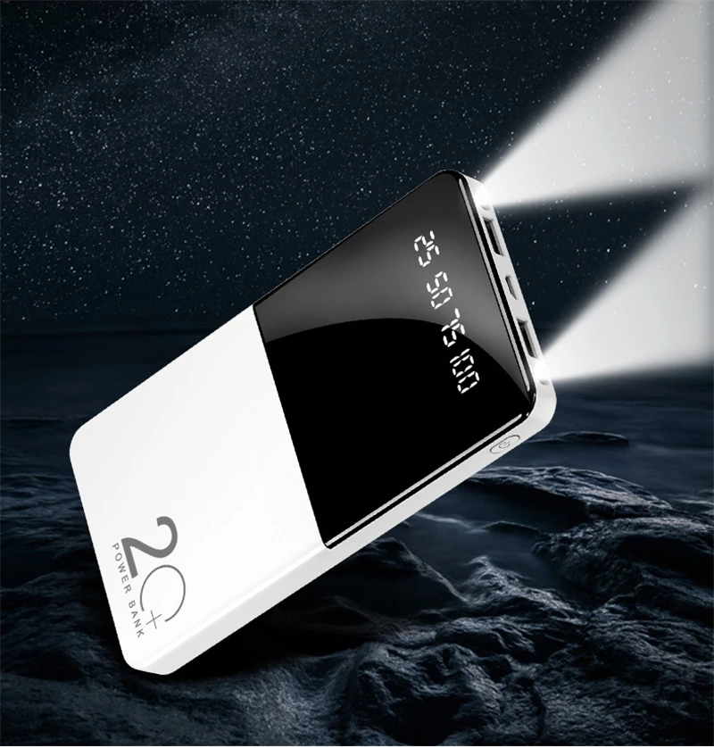 Портативный внешний аккумулятор с 2 мя USB портами 20000 мАч|Внешние аккумуляторы| |