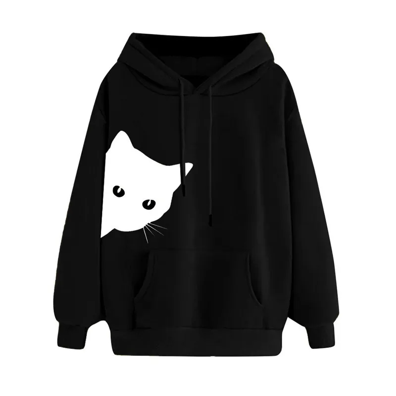 Hoodies Casual sweatshirt Women Print Long Sleeve Casual Hooded Casual Pullover Top Blouse Hoodies And Sweatshirts Women 2019