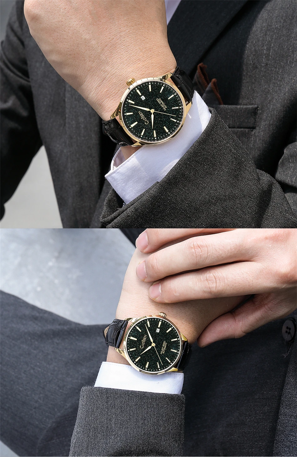 CADISEN New Pilot Series Men's Watch Luxury Sapphire Glass 100M Waterproof Automatic Watch Stainless Steel Mechanical Wristwatch