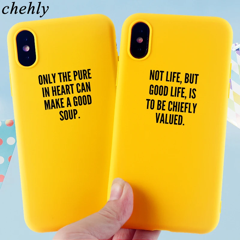 

Fashion Phone Case for iPhone 6s 7 8 11 Plus Pro X XS MAX XR Funny Words Cases Soft Silicone Fitted TPU Back Accessories Covers