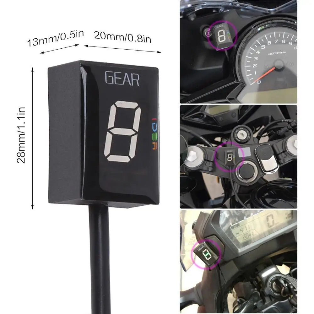 Waterproof Motorcycle Gear Indicator LED Display Plug & play for Honda CB400 CB600F CB1000R CBF1000 - 4000163944842