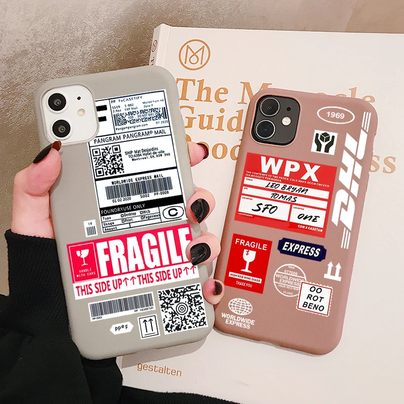 Чехол для телефона с этикеткой экспресс почты iPhone 11 Pro XR X Xs Max 8 7 6 Plus 6S 5S SE