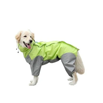 

Medium And Large Dog Rain Jacket Waterproof Pet Four Legged Raincoat Hooded Jacket Poncho Dog Rain Coat Pet Stormsuit