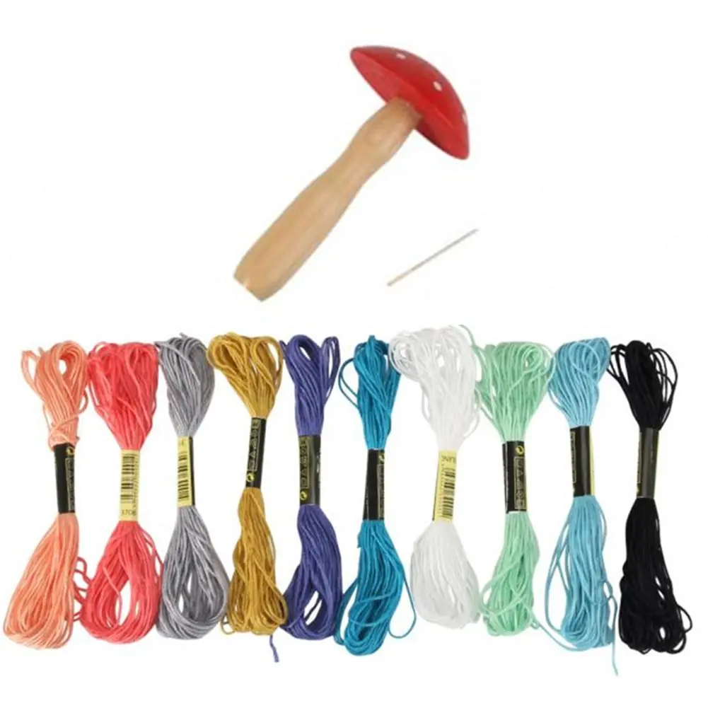 DIY Sewing Darning Craft Mending Device Mushroom Patching Tool Bags Pants Solid Wood Handmade Socks Clothes Home Arts Pratical
