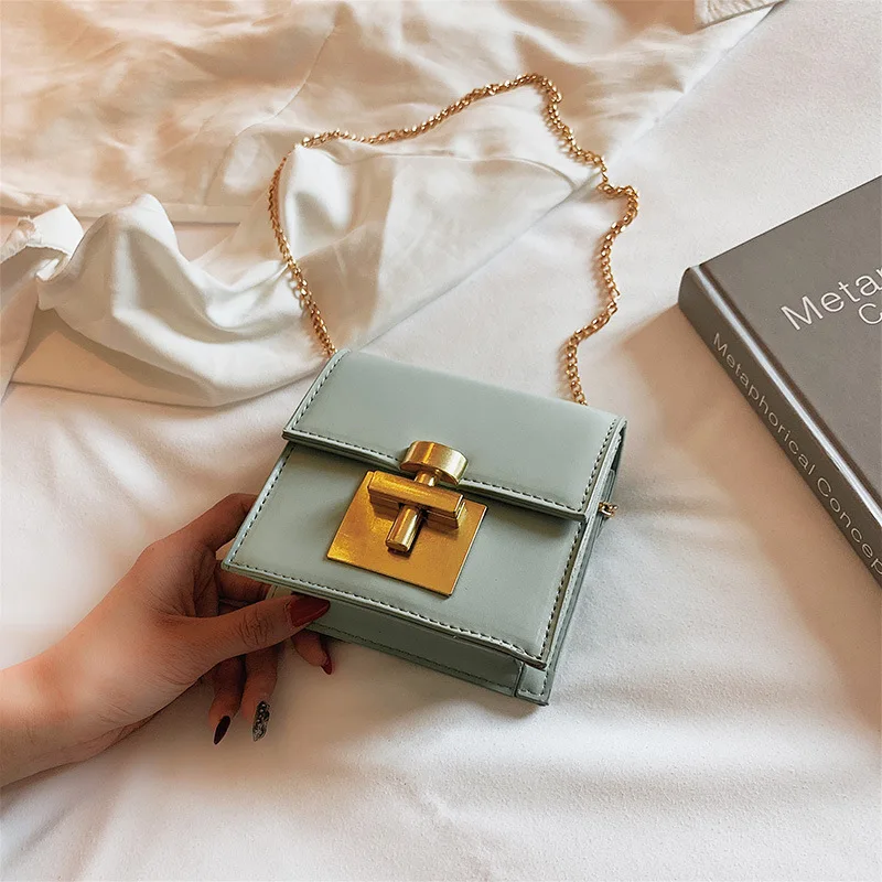 

Mini Small Bag Women's 2020 New Style Fashion Korean-style Western Style Chain Shoulder Bag Versitile Fashion Shoulder Square Sl
