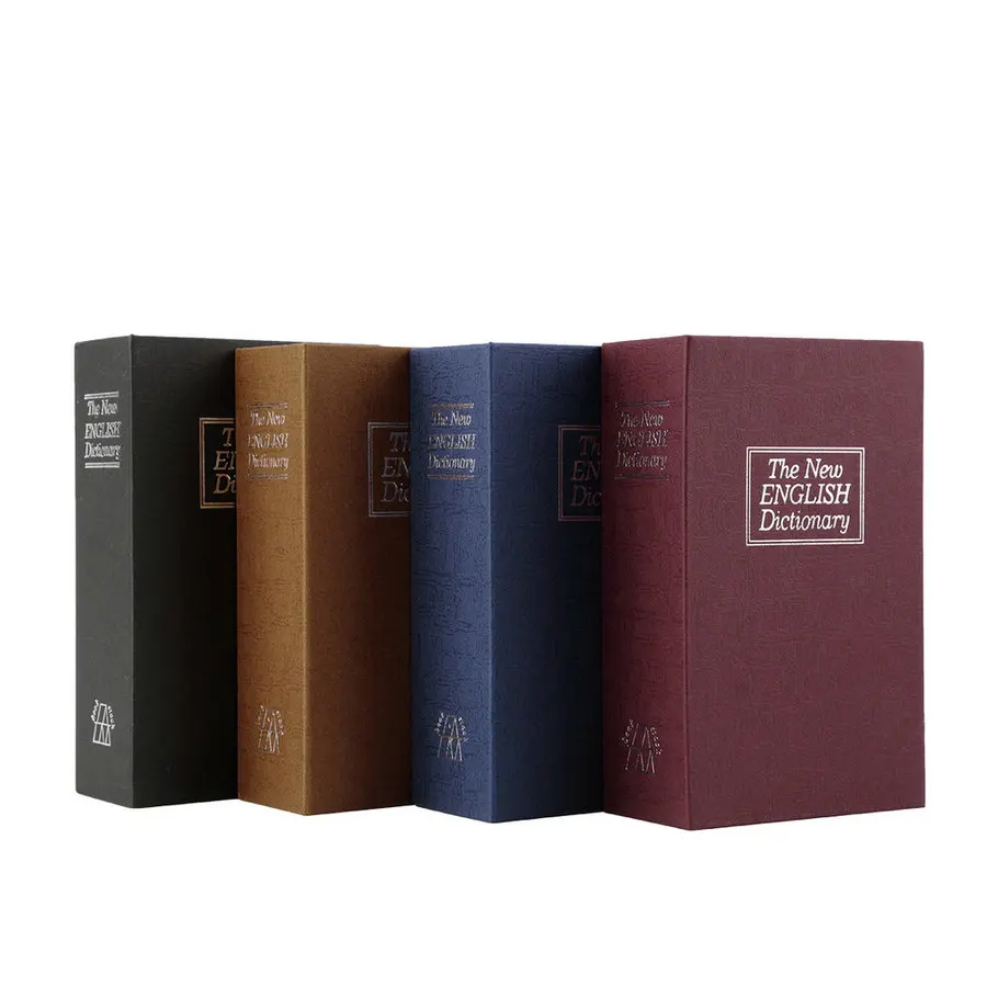 

High Quality Steel Simulation Dictionary Secret Book Safe Money Box Case Money Jewelry Storage Box Security Key Lock Free ship