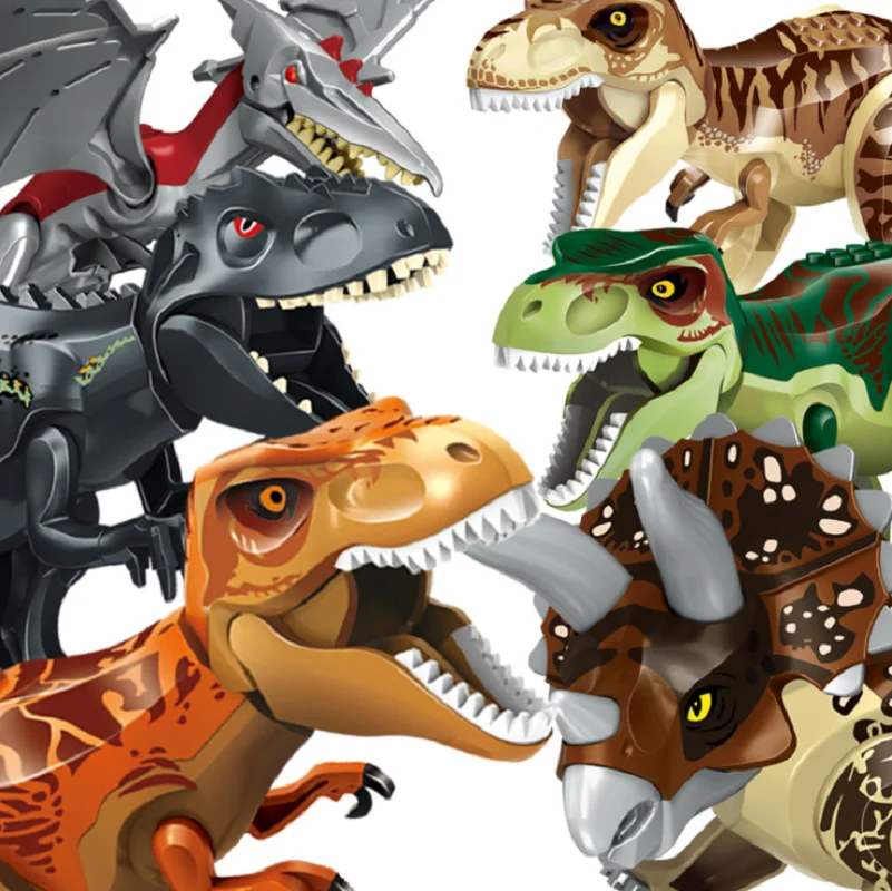 Юрский период динозавры мир Raptors строительные блоки тираннозавр экшн кирпич