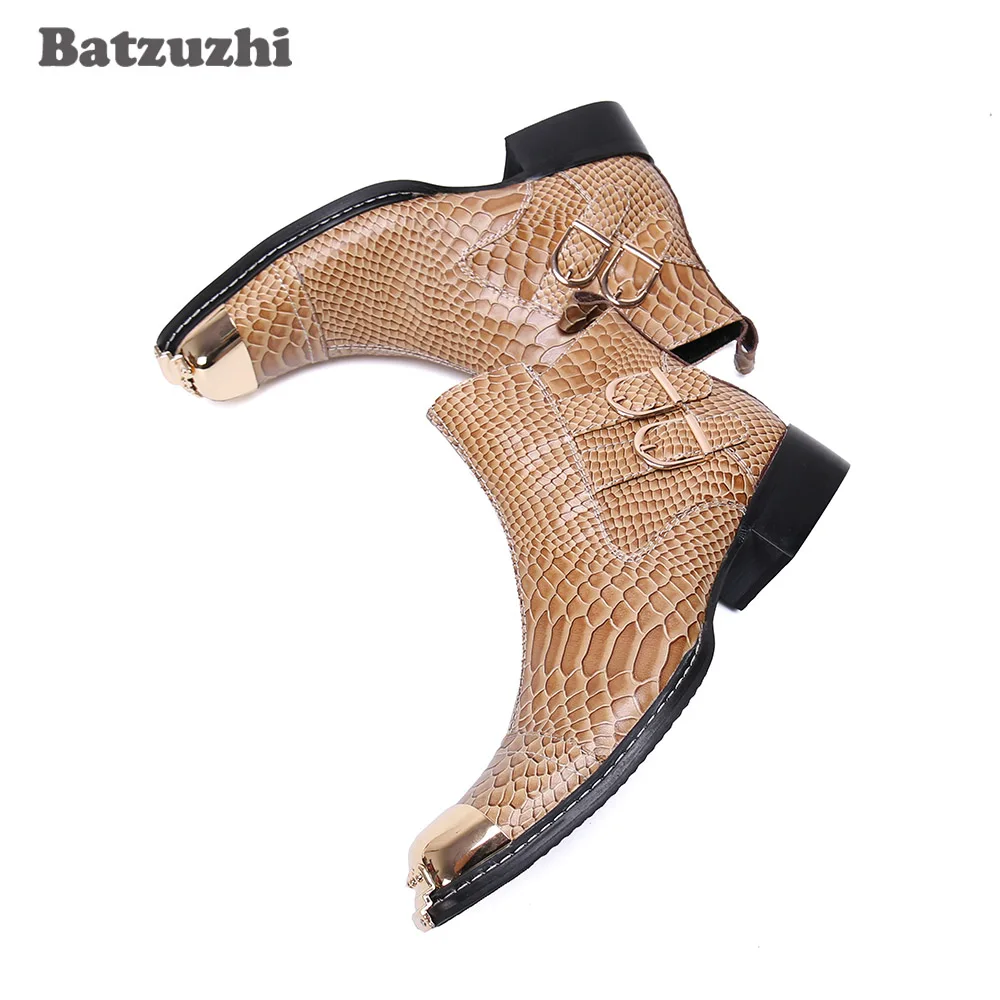 Batzuzhi Luxury Men Boots Fashion Male Leather Shoes Business Ankle Boot Big Size 38-46 Footwear Party Business botas hombre, 12