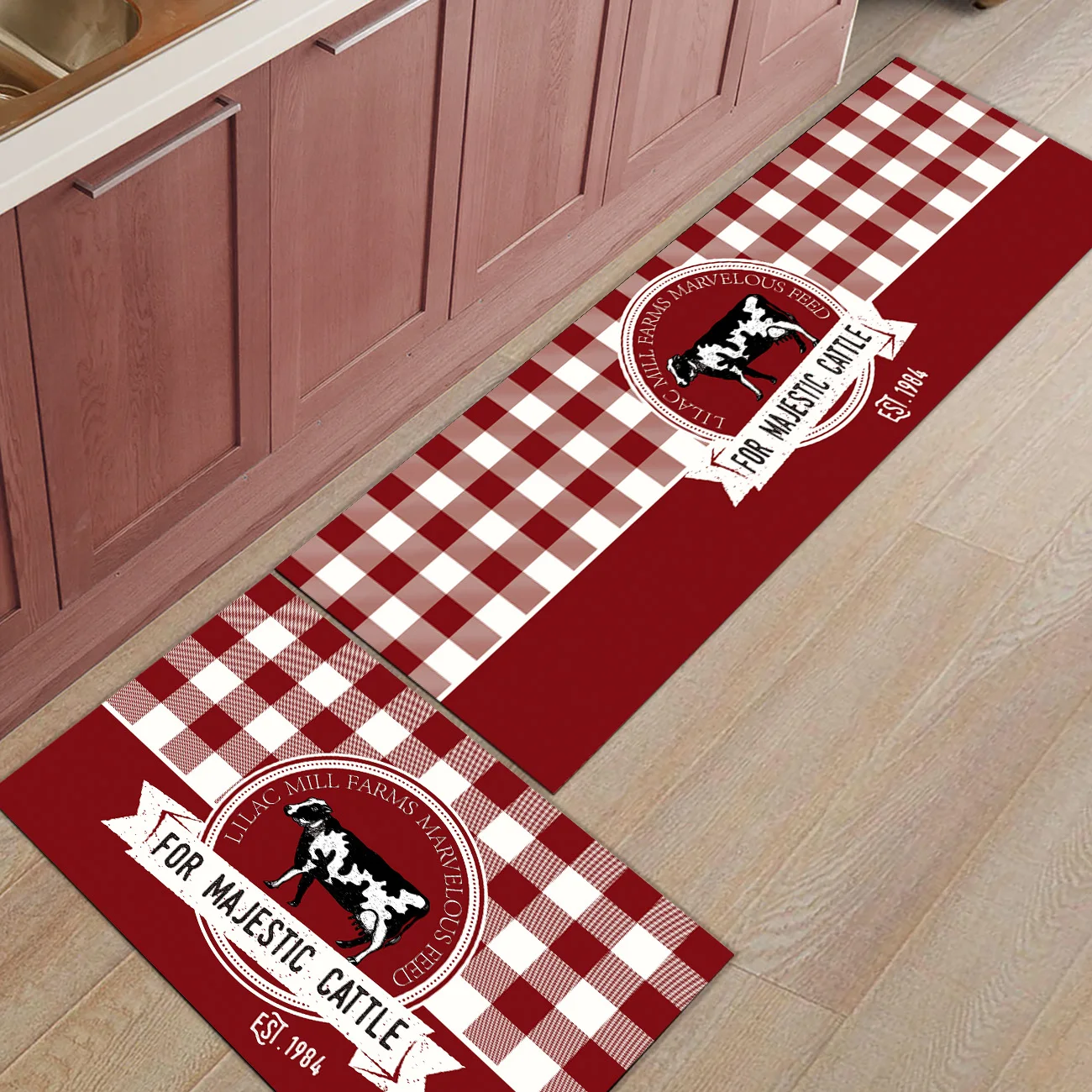 Коровья клетка 2 шт Коврик для кухни аксессуары для ванной комнаты Набор грязи мусора грязи Траппер сапог скребок для обуви площади бегунов акцент