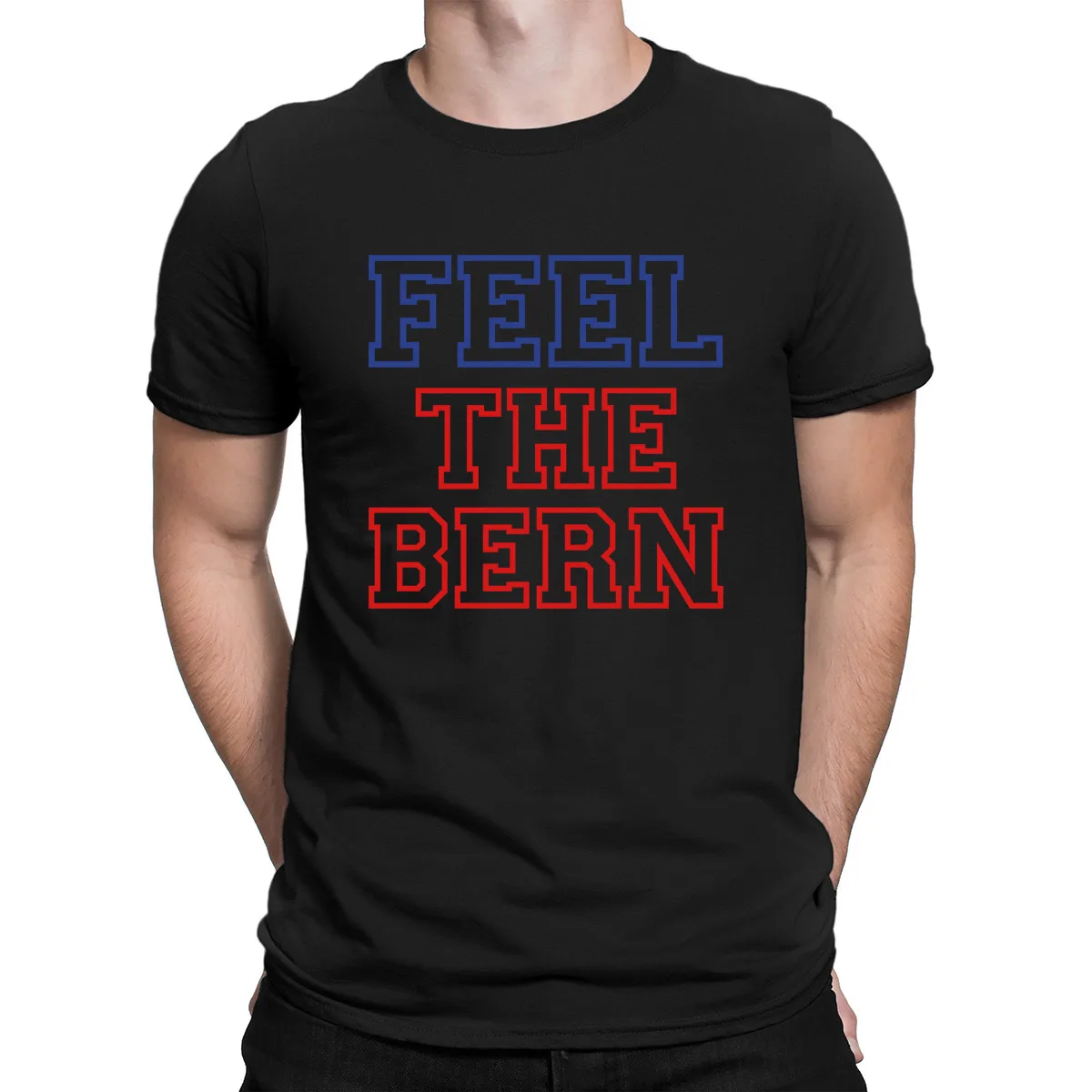 Feel The Bern футболки с принтом Новинка Круглый вырез футболка для мужчин новейшие мужские Awesome Anlarach Crazy
