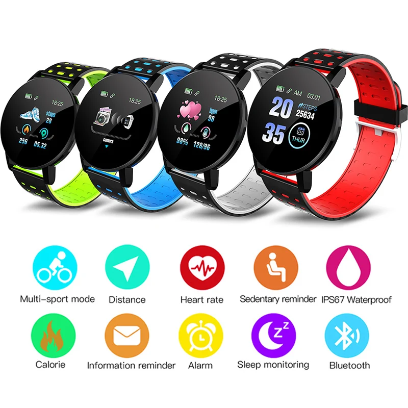 

Women Smart Bracelet Heart Rate Blood Pressure Measurement Sports Watch Fashion Fitness Tracker Health Wristband For Android IOS