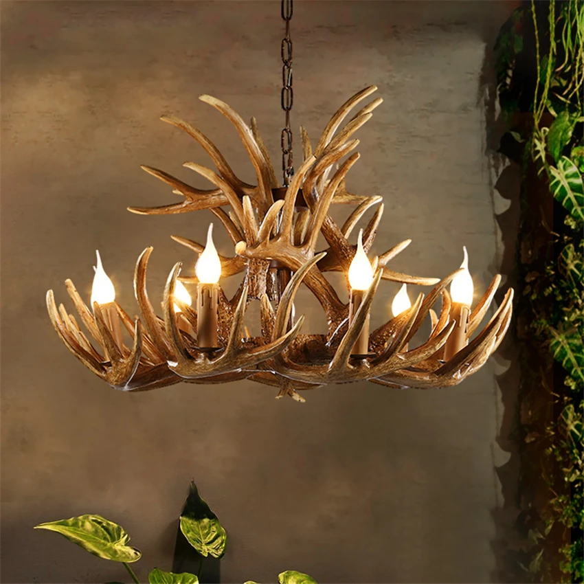 Скандинавский светодиодный подвесной светильник Chandelire промышленный оленьи рога для спальни гостиной