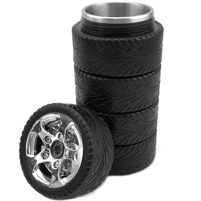 320Ml Tire Style Thermos Water Bottle Coffee Mug Creative Travel Water Cup Vacuum Flasks Thermoses 17X8Cm 320Ml Tire Style Thermos Water Bottle Coffee Mug Creative Travel Water Cup Vacuum Flasks Thermoses 17X8Cm