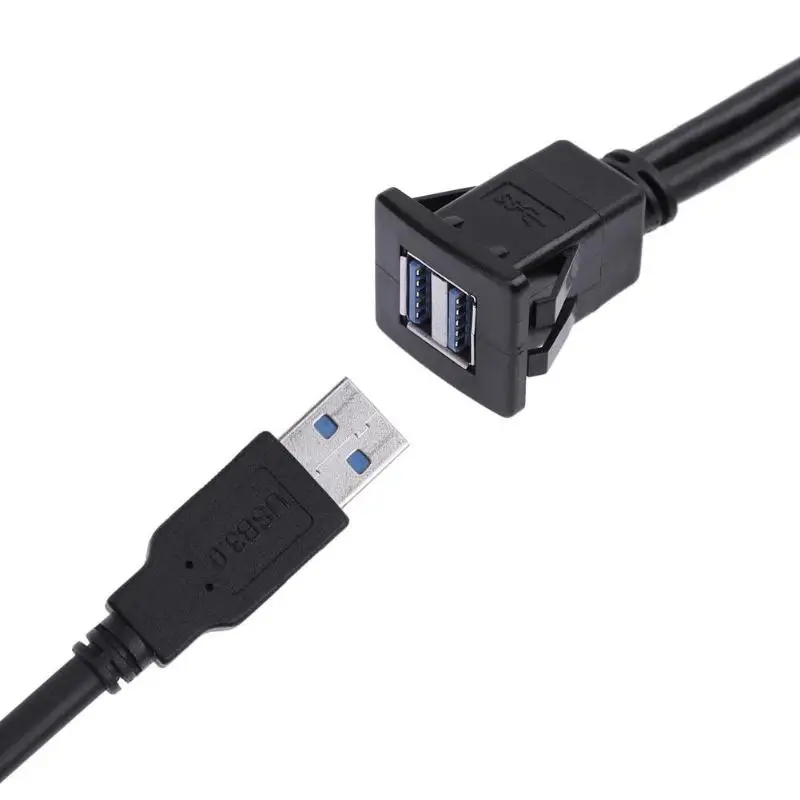 2 m/6.5ft двойной USB 3,0 Мужской и Женский свинцовый Удлинительный кабель автомобильный заподлицо шнур провод для грузовика лодки мотоцикла панель приборной панели