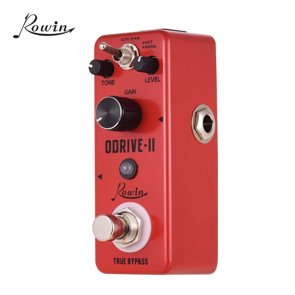 Rowin ODRIVE-II классическая электронная педаль для гитарного эффекта овердрайв 2 Режим работы корпус из алюминиевого сплава True Bypass