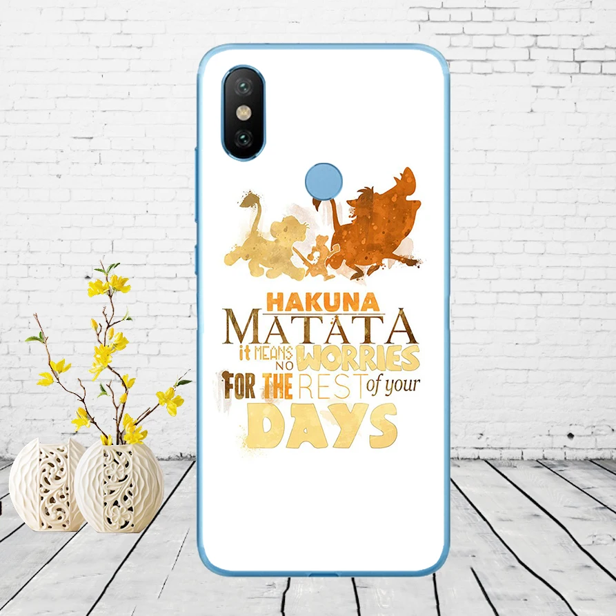 Мягкий силиконовый чехол для Xiao mi Red mi 6 6a mi 8 a2 lite note 5 6 pro 7, 103DD hakuna matata The Lion King