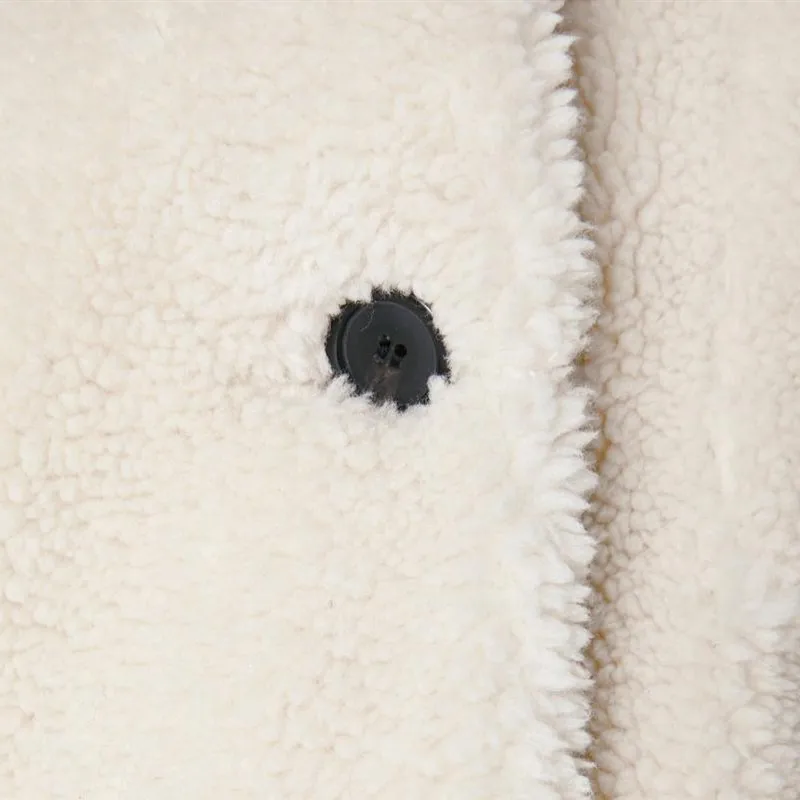 NSZ, женское теплое пальто с плюшевым мишкой, искусственный мех, мохнатая плюшевая куртка с длинным рукавом, отложной воротник, флисовая верхняя одежда, осень-зима