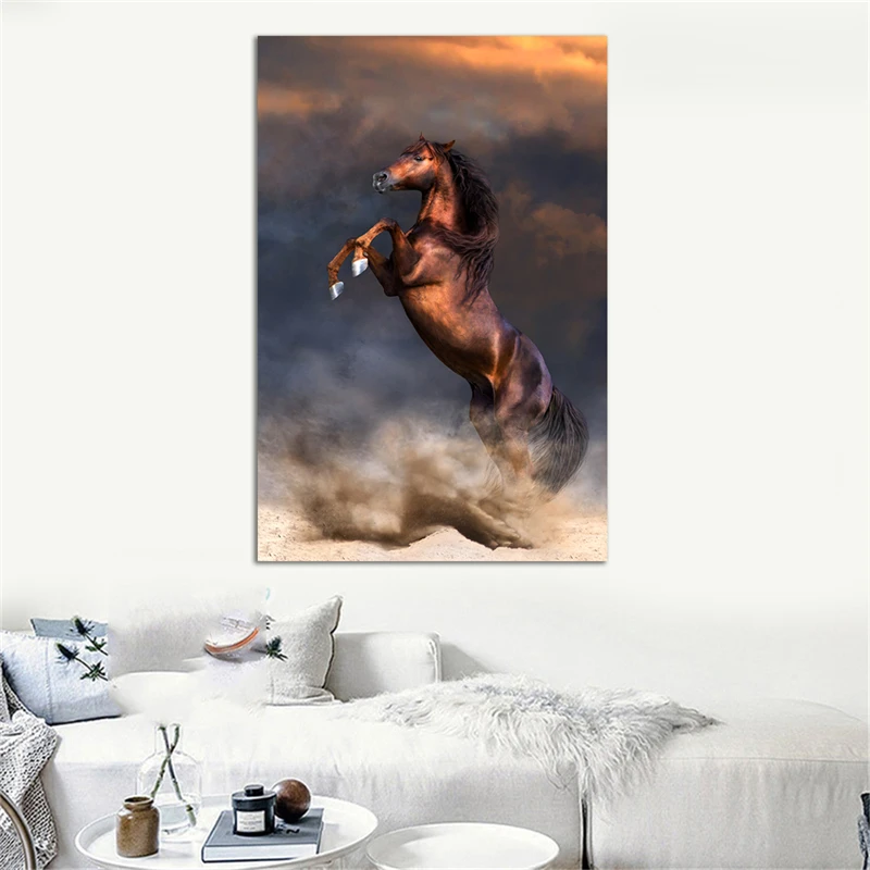 100x150cm Cheap Big Size Canvas Wall Art Horse Painting Decorative Wall Pictures Canvas Prints Custom Photo Painting No Frame Painting Calligraphy Aliexpress