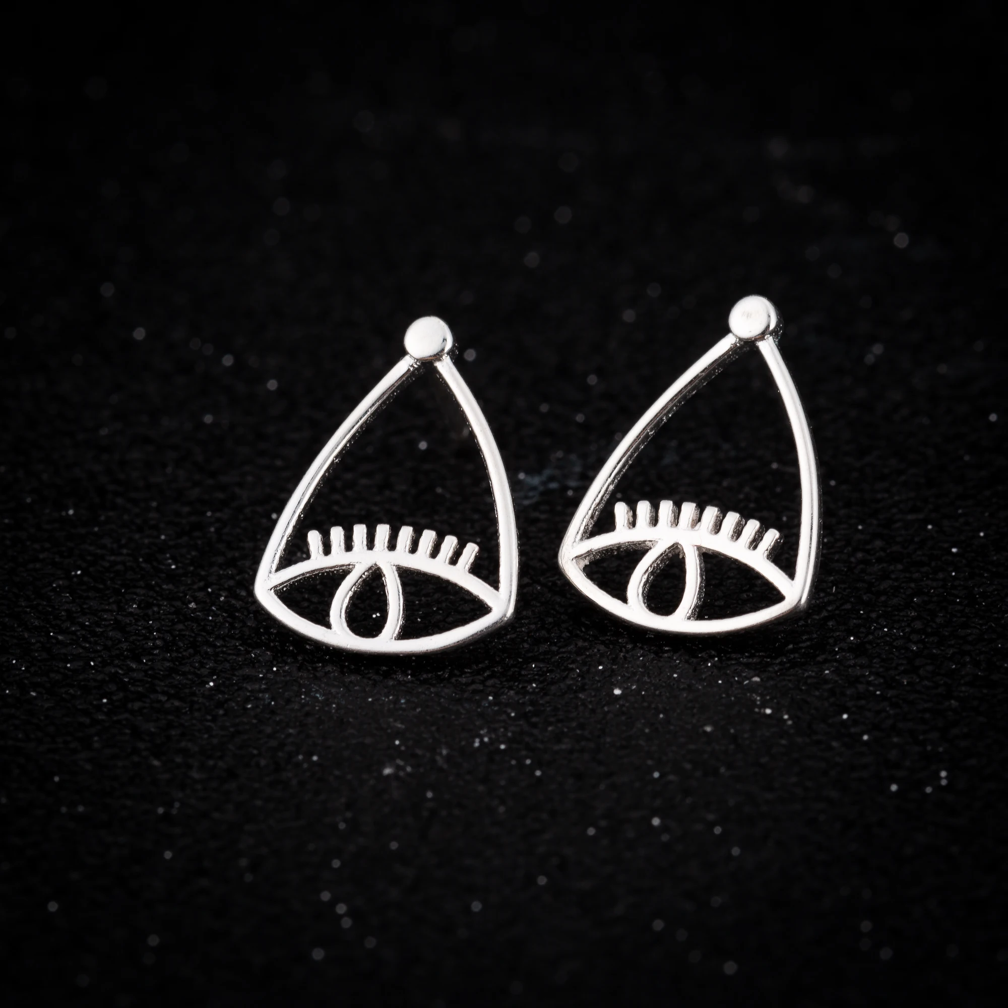 Jisensp Unique Design Big Eyes Stud Earrings Fashion Jewelry for Women Girls Simple Vintage Eyes Ear Studs Birthday Gift