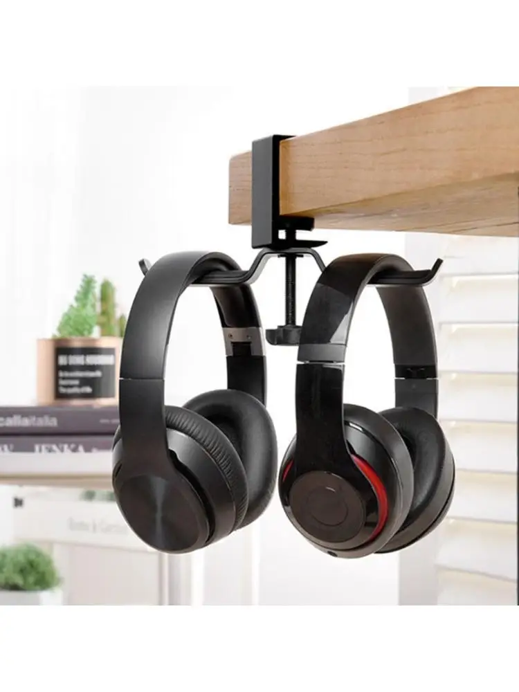 Aluminium Alloy Headphone Holder Headset Rotatable Double Earphone Stand Mount High Quality