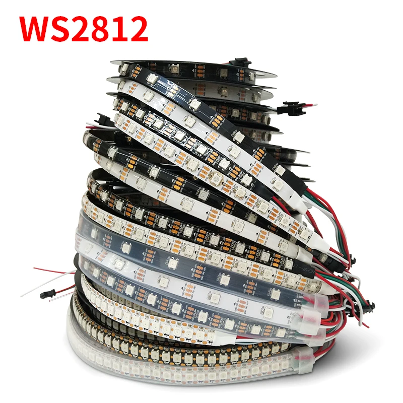 WS2815 WS2812B WS2811 Светодиодная лента WS2812 5050 ЛАМПЫ бусины неоновые умные пиксели - Фото №1