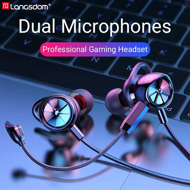 Наушники-вкладыши Langsdom игровые Hi-Fi наушники с микрофоном для iPhone Xiaomi Samsung |
