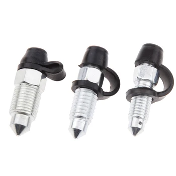 

3 x Steel Bleed Nipple Screw Calipers M8 M10 M7 for Motorcycle Refit, Silver