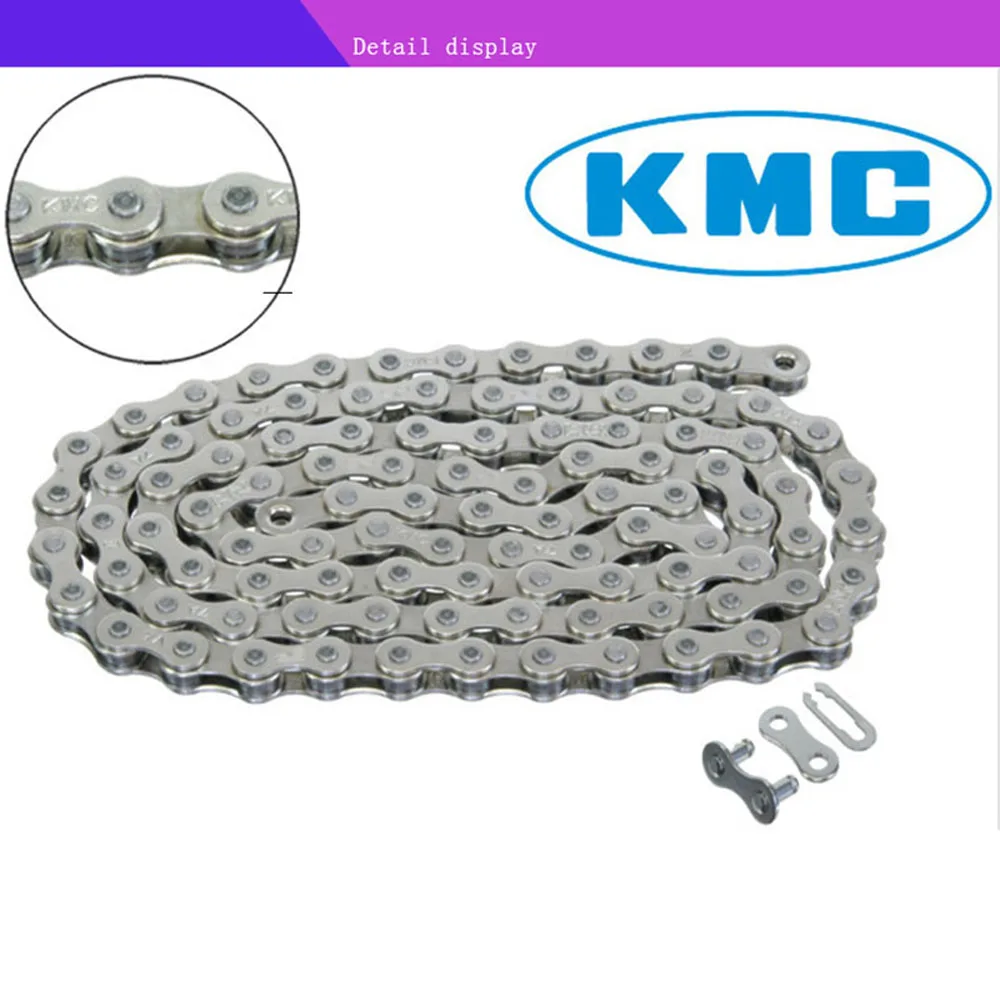 KMC Z410 NICKEL PLATED FIXED GEAR SINGLE SPEED NICKEL PLATED  CHAIN  1//2 X 1//8