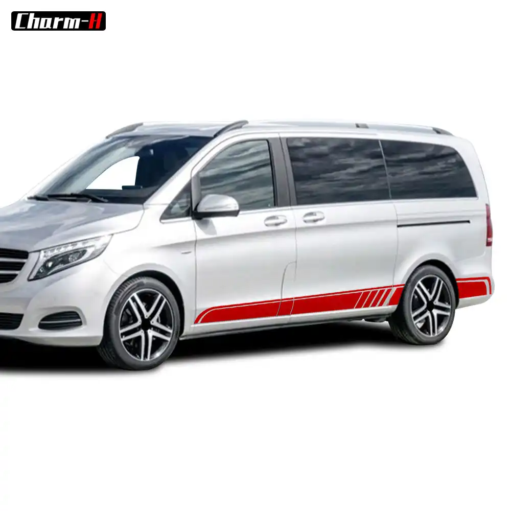2pcs Fur Mercedes Benz Vito V Klasse W447 2014 2018 Amg Edition Auto Styling Side Aufkleber Aufkleber Seite Rock Streifen Vinyl Aufkleber Car Stickers Aliexpress