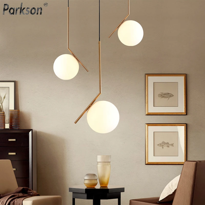 

Modern E27 LED Pendant Lights Glass Round Ball Pendant Lamp LED Light Bulb Hanging Lamp living room bedroom Home decoration lamp