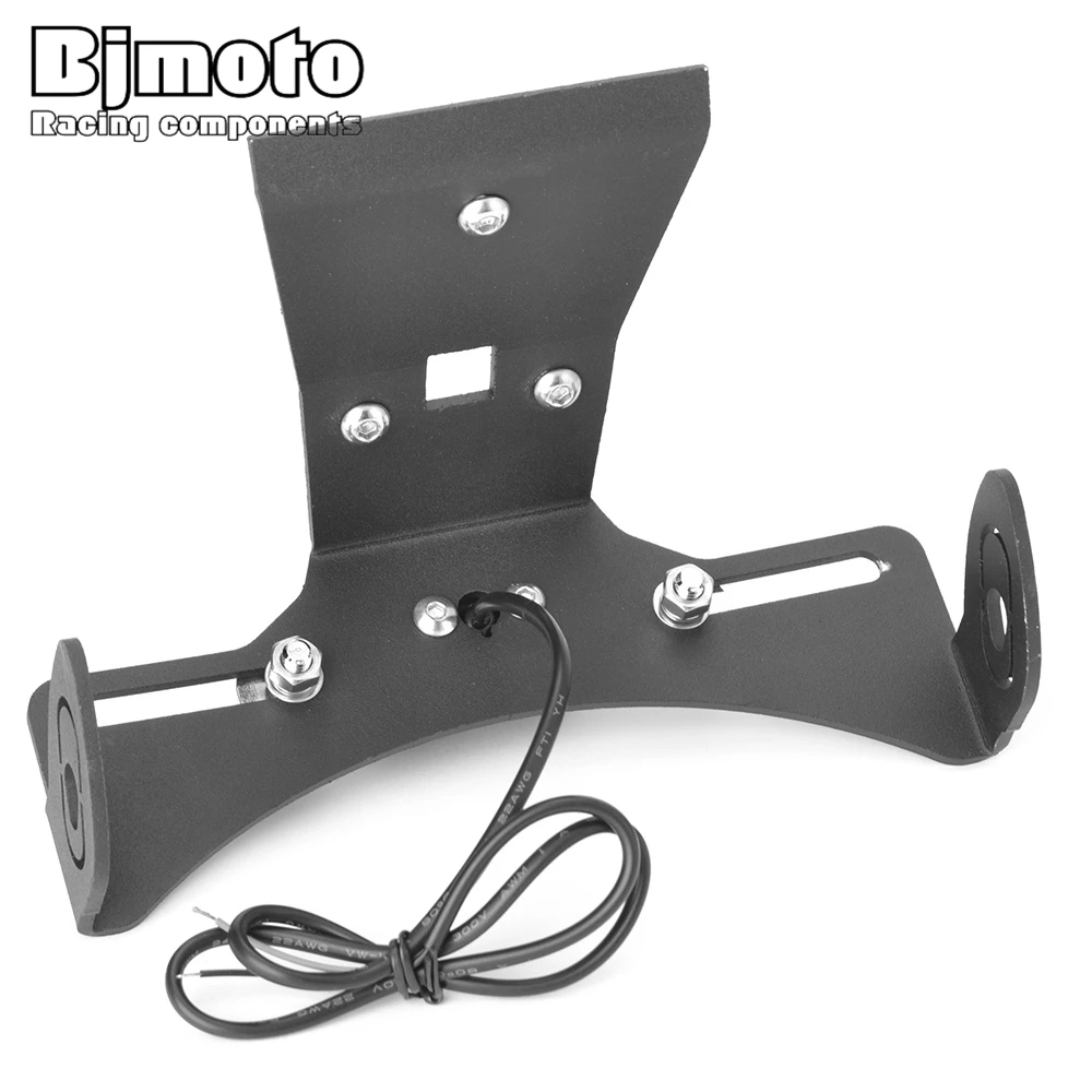 

BJMOTO Motorcycle License Plate Holder Mount Tail Rear Bracket with Light For Honda CB650F CBR650F CBR 650 F 2014-2019