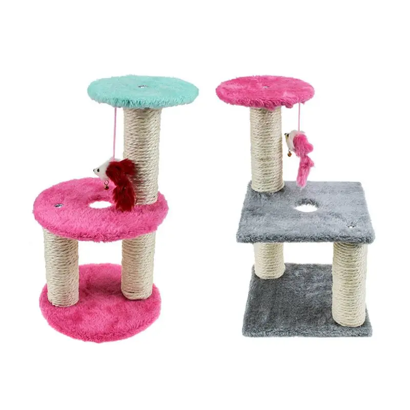 Pet кошка дерево скребок Играть Игрушка три слоя круглое отверстие котенок скалолазание рама