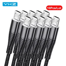 10 teile/los YKZ Micro USB Kabel 3A Schnelle Ladung Microusb Lade Datenkabel Für Samsung Huawei Schnur Android Handy kabel Draht