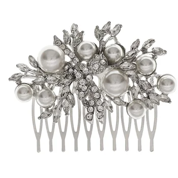 

1Pc Hair Comb Rhinestone Fashion Decorative Vintage Women Headdress Pearl Harpin Bride Hair Accessory for Wedding Daily