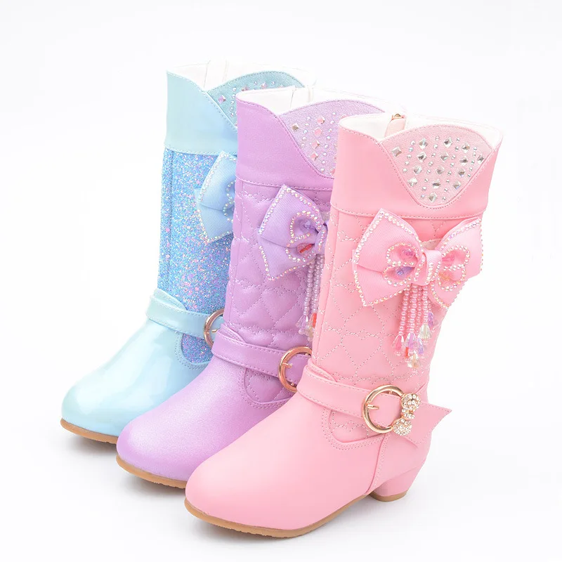Copodenieve/детская зимняя обувь принцессы Эльзы для маленьких девочек; резиновые сапоги для маленьких девочек; botas; chaussures fille hiver