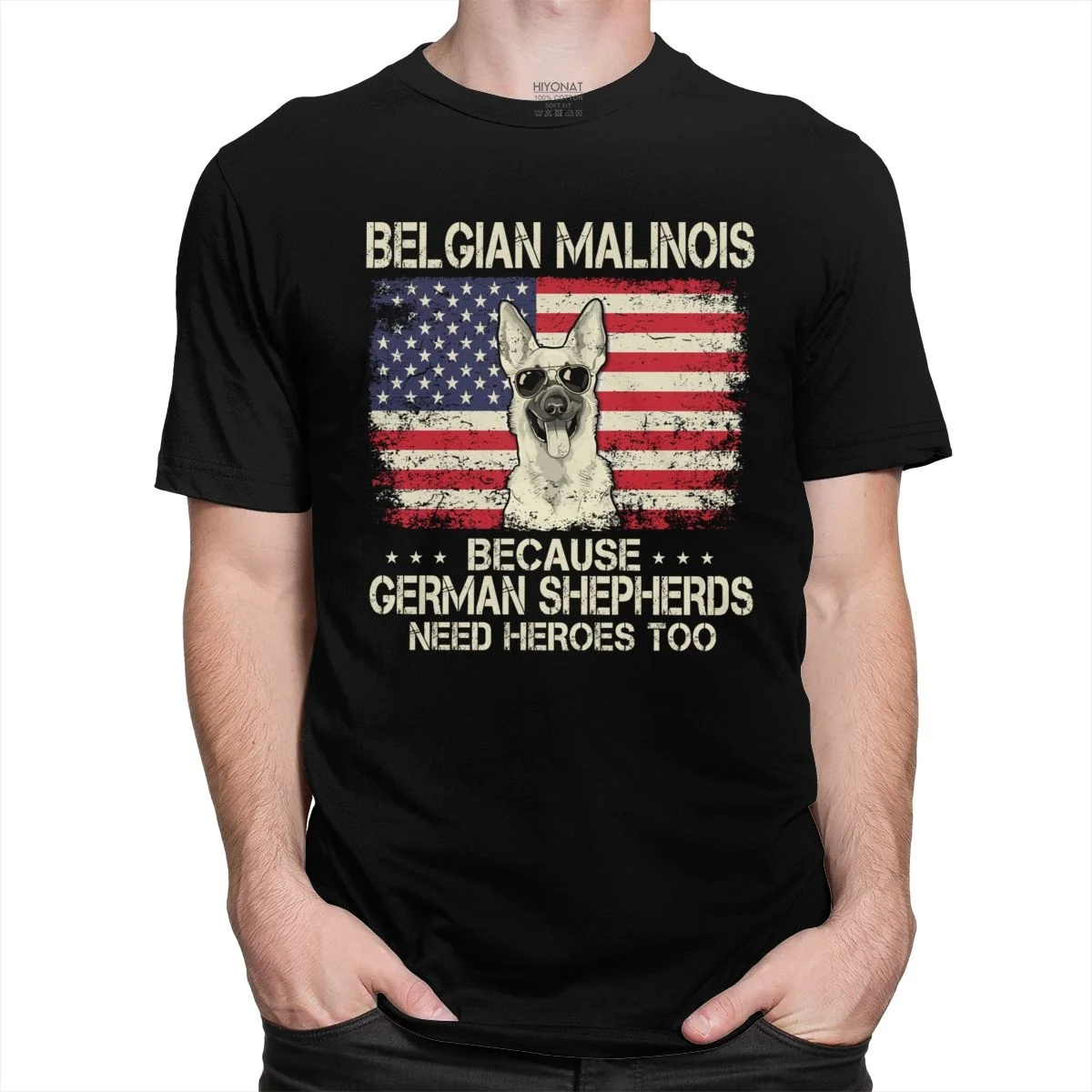 Мужская футболка с британским флагом Malinois 100% хлопок забавная патриотическая