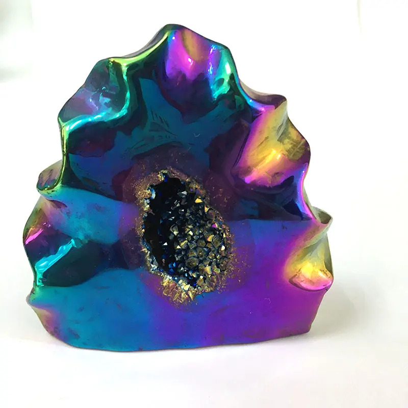 Высококачественный натуральный агат Ceode пламя в форме рукоделие из хрусталя