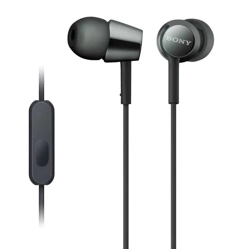 Оригинальные наушники sony MDR-EX155AP наушники-вкладыши стерео Универсальный сабвуфер кабель управления с микрофоном для huawei sony телефон