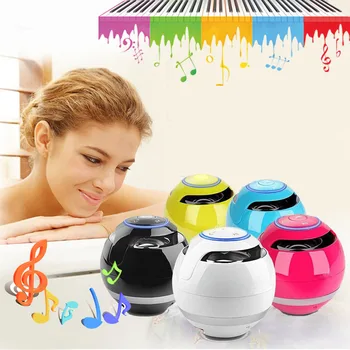 

Ball Bluetooth speaker with LED light portable wireless mini speaker Festive Christmas Celebration MP3 subwoofer support TF card