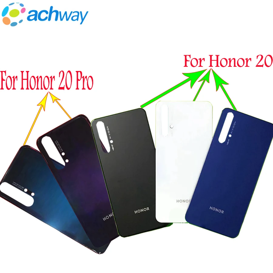 Задняя стеклянная крышка для 6,2" huawei Honor 20 Pro, крышка для батареи, задняя панель Honor 20, чехол для задней стеклянной двери с клеем