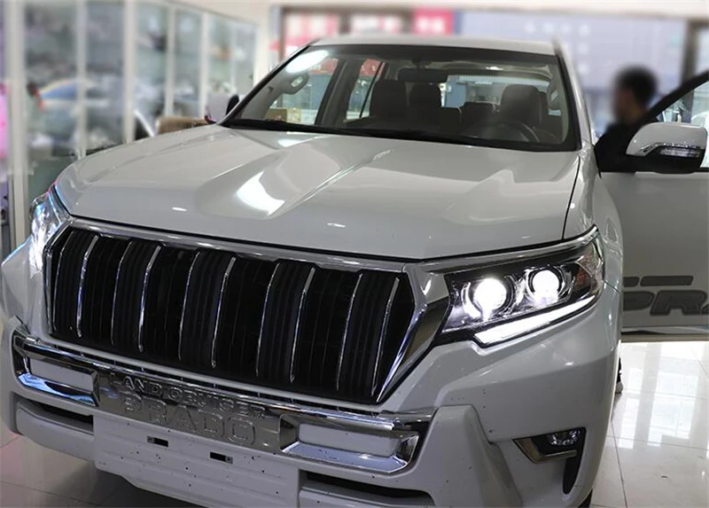 Автомобильные фары для Land Cruiser Prado, фары,,, h7, биксеноновые линзы, динамический сигнал поворота, светодиодный DRL