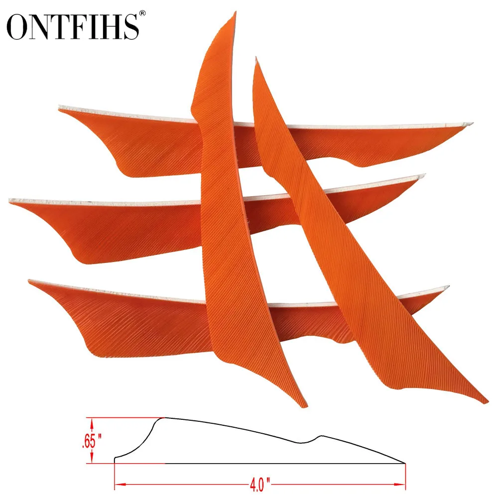 

100PCS ONTFIHS 4 Inch Arrow Feather Fetching Archery Accessories DIY Fetches Real Feathers For Arrows