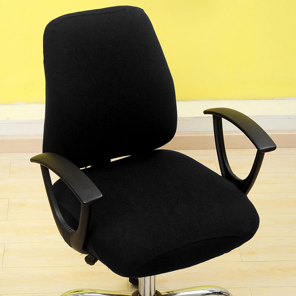 

Universal Elastic Chair Cover Spandex Fabric Pure Color Split Office Computer Chair Back Cover+Seat Cover Arm Chair Covers