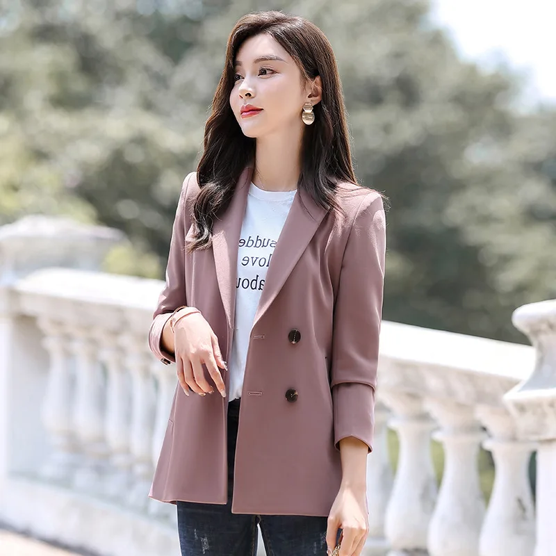 

Purple Korean-Style Small Suit WOMEN'S Suit Korean-style Slim Fit Elegant Slimming 2019 Autumn New Style Wear Coat Women's