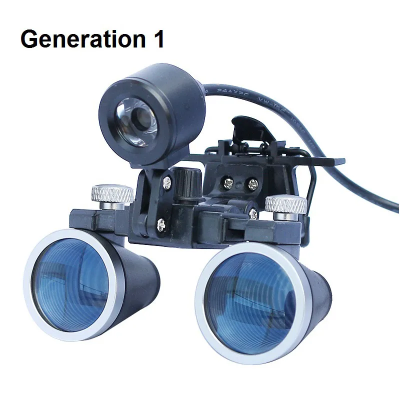 2.5X 3.5X Binocular Magnifier Dental Loupe 3W 5W LED Spotlight Medical Headlight with Rechargeable Battery Surgical Loupes